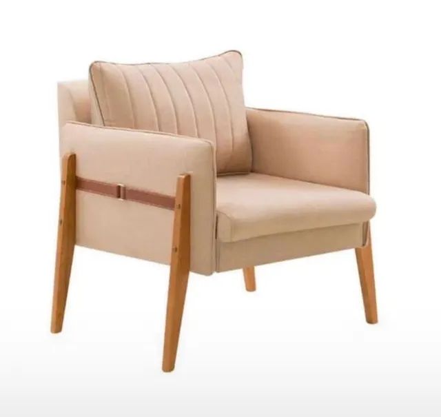 Poltrona Decorativa Madeira Maciça Lua ft4