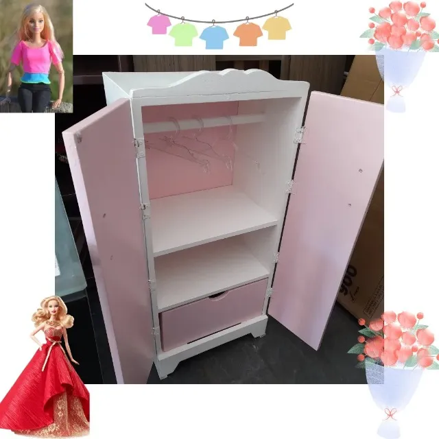 Boneca Barbie Closet Guarda Roupa De Luxo Roxo Com Boneca