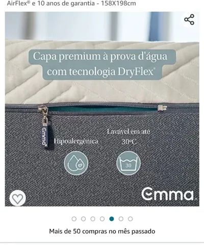 Colchão Queen Emma Premium Hybrid - Molas Ensacadas AirFlex® e 10 anos de garantia - - Foto 4