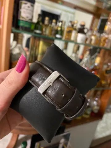 Relógio Lince com pulseira de couro marrom  - Foto 3