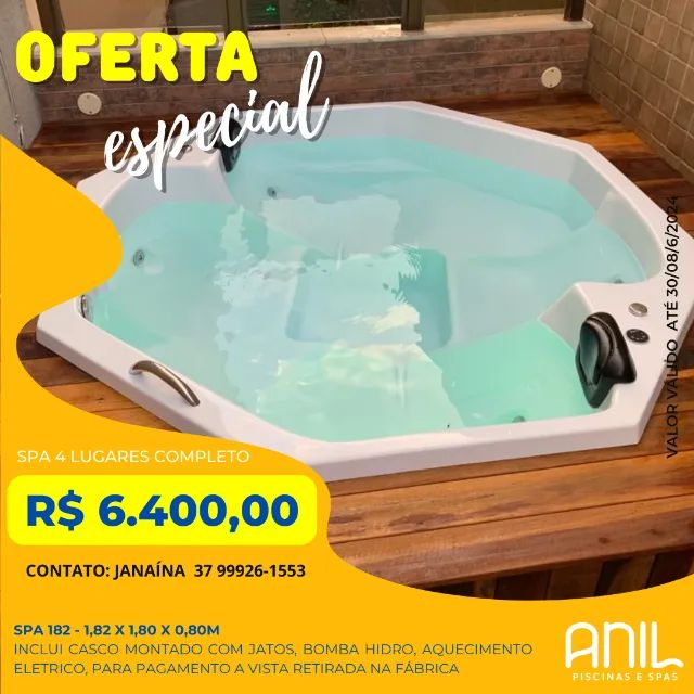 JA - Spa para pequenos espaços 1,82 x 1,80 - 4 lugares