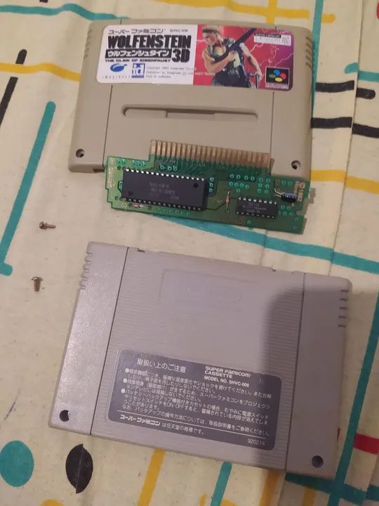 Jogo Wolfenstein 3d do super famicom original 
