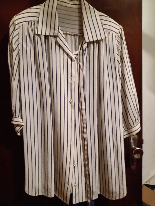 Camisa listrada moda evangélica tamanho M