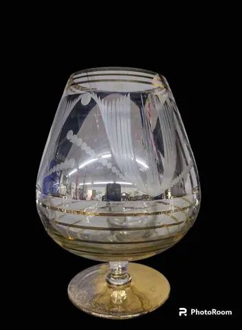 Jogo de Poncheira de cristal lapidado espelhado c/ 6 taças - Foto 3