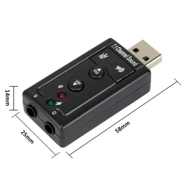 Placa De Som Usb Externa 7.1 Canais Adaptador Áudio Estéreo - Foto 4