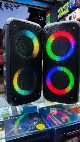 Caixa de Som Amplificada Bluetooth USB FM Aux microfone  - Foto 4