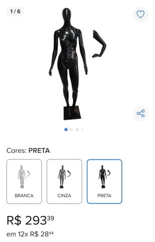 Manequins plástico com pedestal ferro - Foto 6