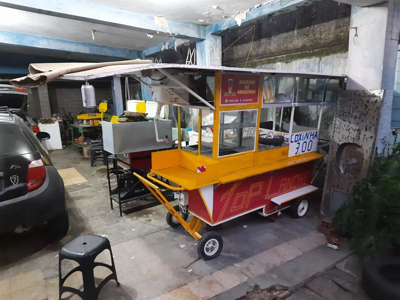 Carro de ESPETO HOTDOG HAMBÚRGUER, CAIXA D'ÁGUA ILUMINAÇÃO RODAS ALUMÍNIO - Oportunidade! - Foto 3