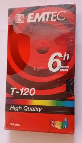 ( Leia ) Fita VHS Virgem Emtec T-120