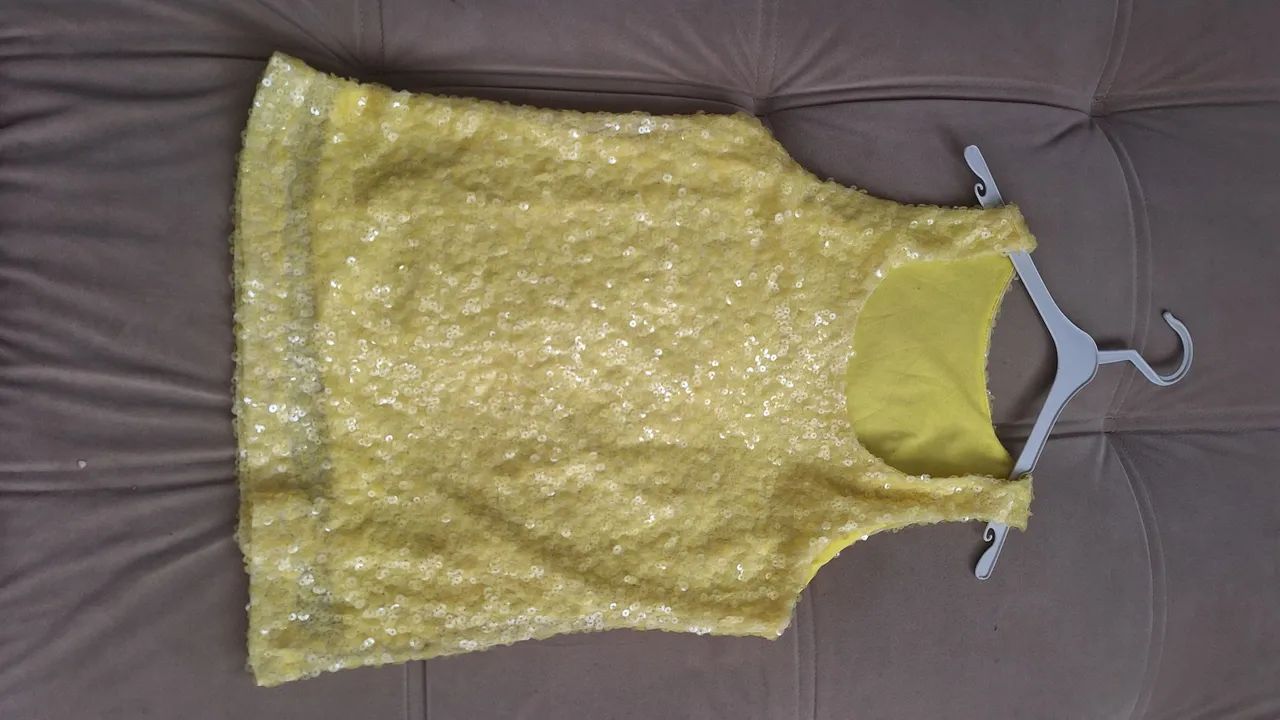 Blusa de Sequins Amarela