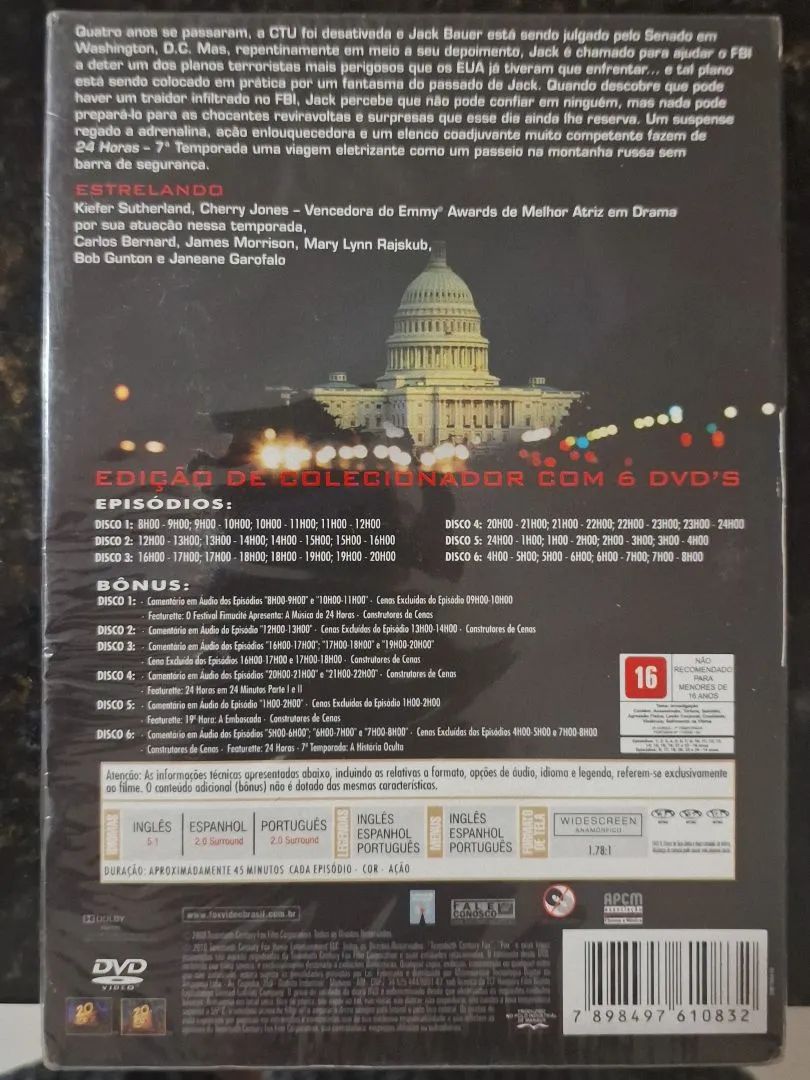 Coleção série 24Horas - 7ª Temporada, 1ª temporada incompleta e o filme - DVD  - Foto 2