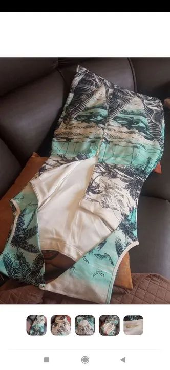 Vestido estampado coqueiros - Tamanho M - Foto 2
