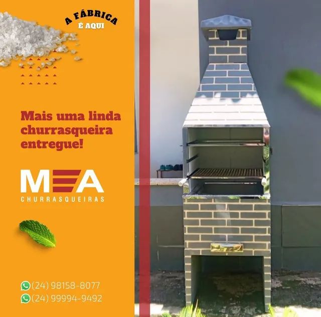 Churrasqueiras pré Moldadas estampadas de tijollinho pintadas M&A - Foto 4