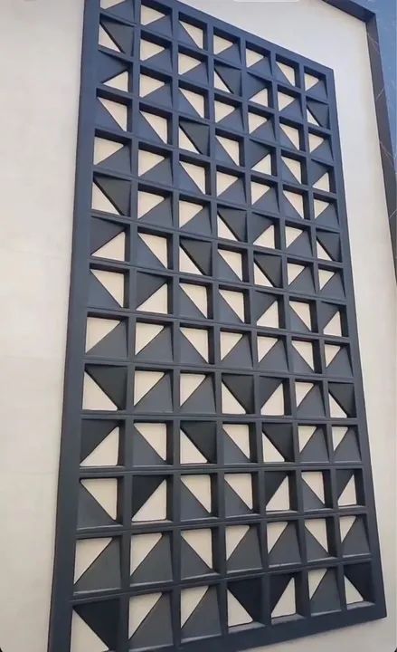 Painel de Alvenaria Decorativo Triangular - Tijolo vazado 64288876466561120
