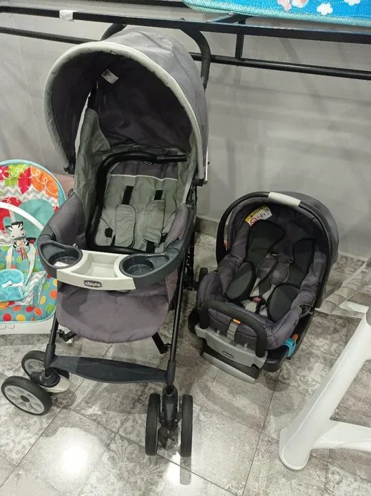 Kit carrinho e bebe conforto chicco - Foto 2