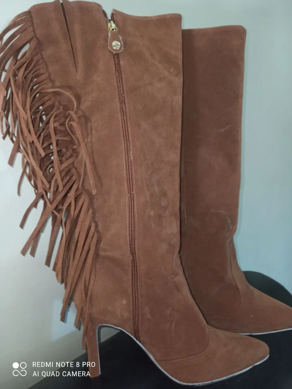 Bota Feminina Marrom com Franjas