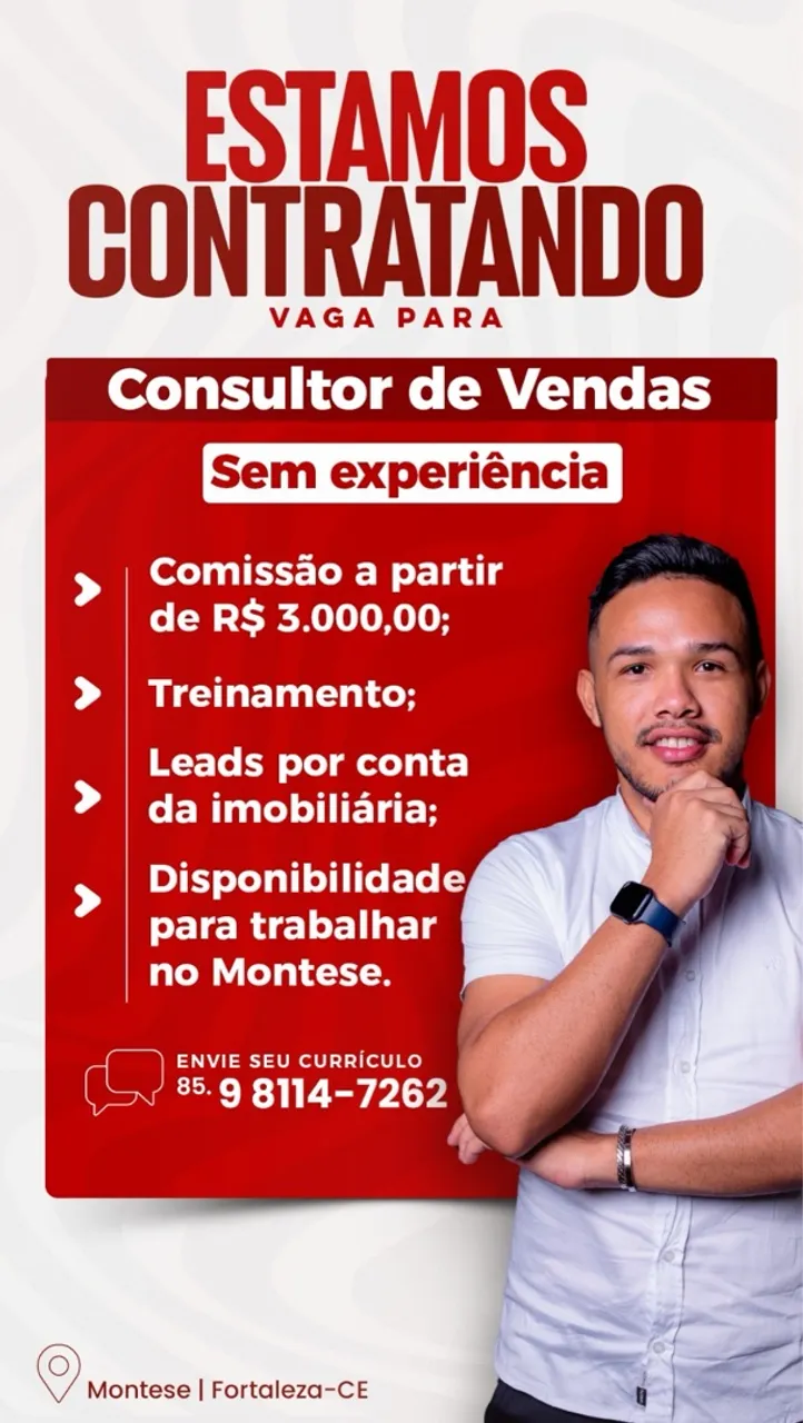 NÃO PRECISA DE EXPERIÊNCIA 