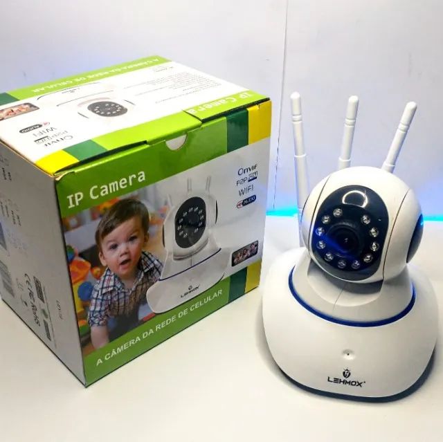 CAMERA WIFI IP 3 ANTENAS - FAÇO ENTREGA - Foto 2