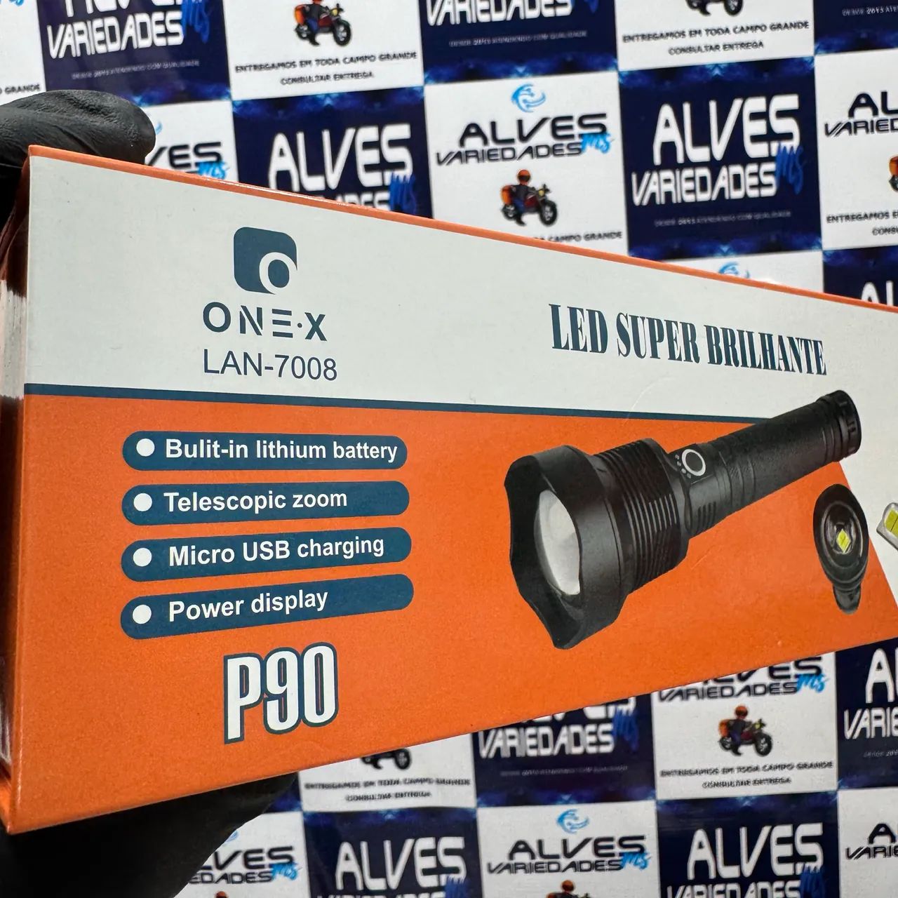 Lanterna de led potente recarregável - Foto 4