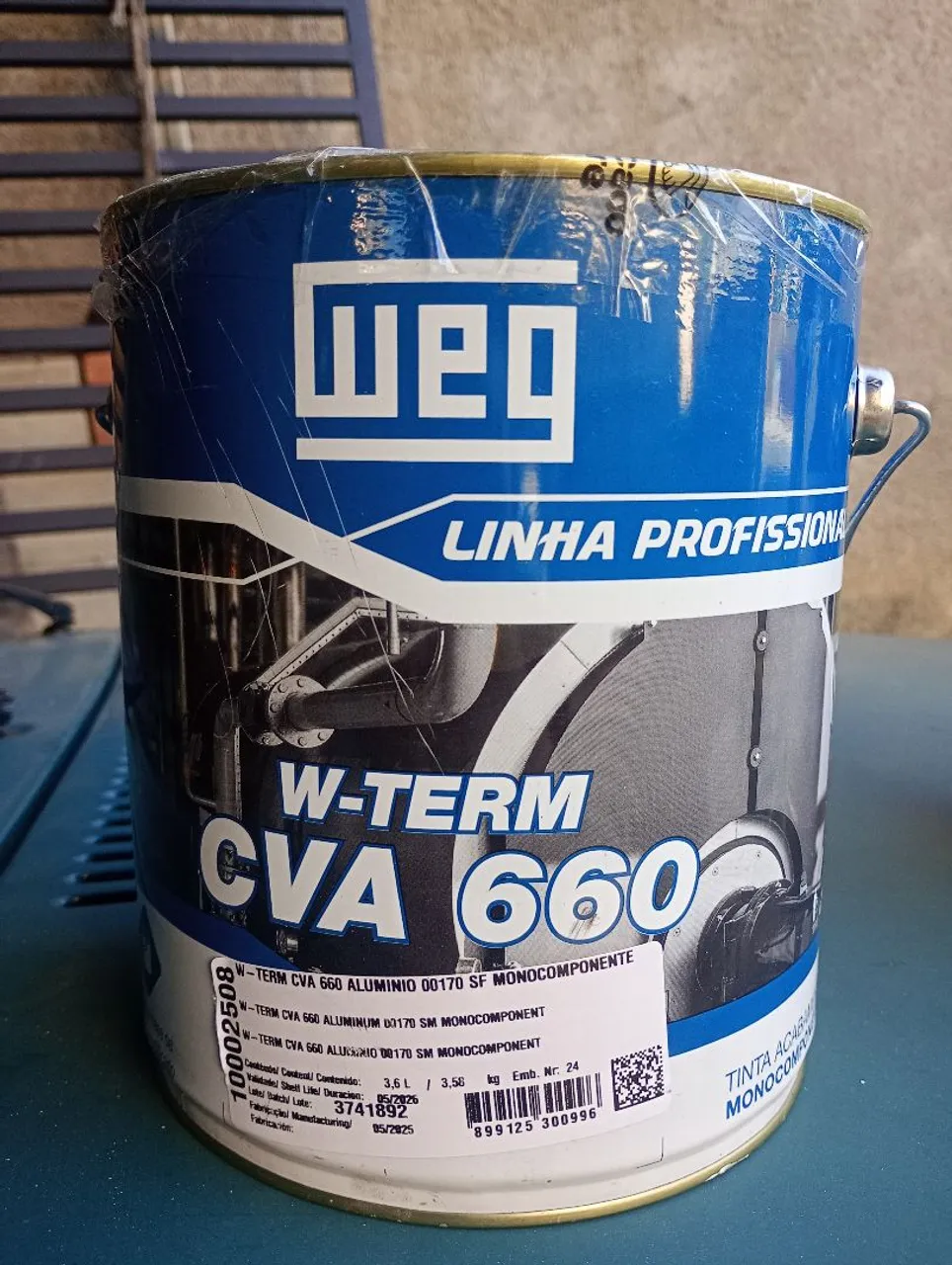 Tinta para alta temperatura. W-Term CVA 660 Alumínio 00170 - 3,6 Litros