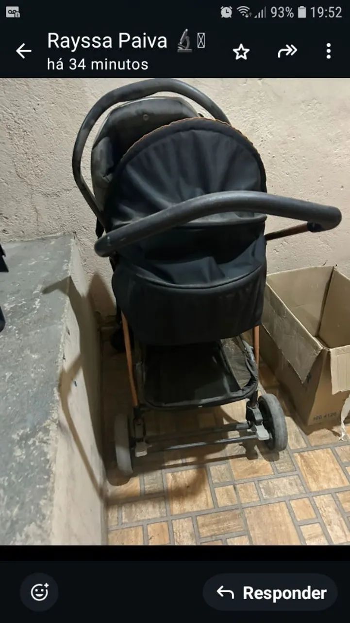 Carrinho de Bebê com Bebê Conforto - Foto 2