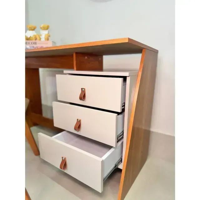 Escrivaninha Gaby Cinamono/Off White - JCM MOVELARIA - Foto 4