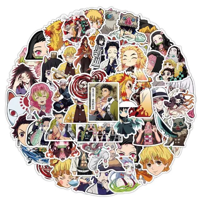 Kit 160 Adesivos de Demon Slayer - Nezuko Kamado Zenitsu Agatsuma Pcs Unidades Autocolante - Foto 3