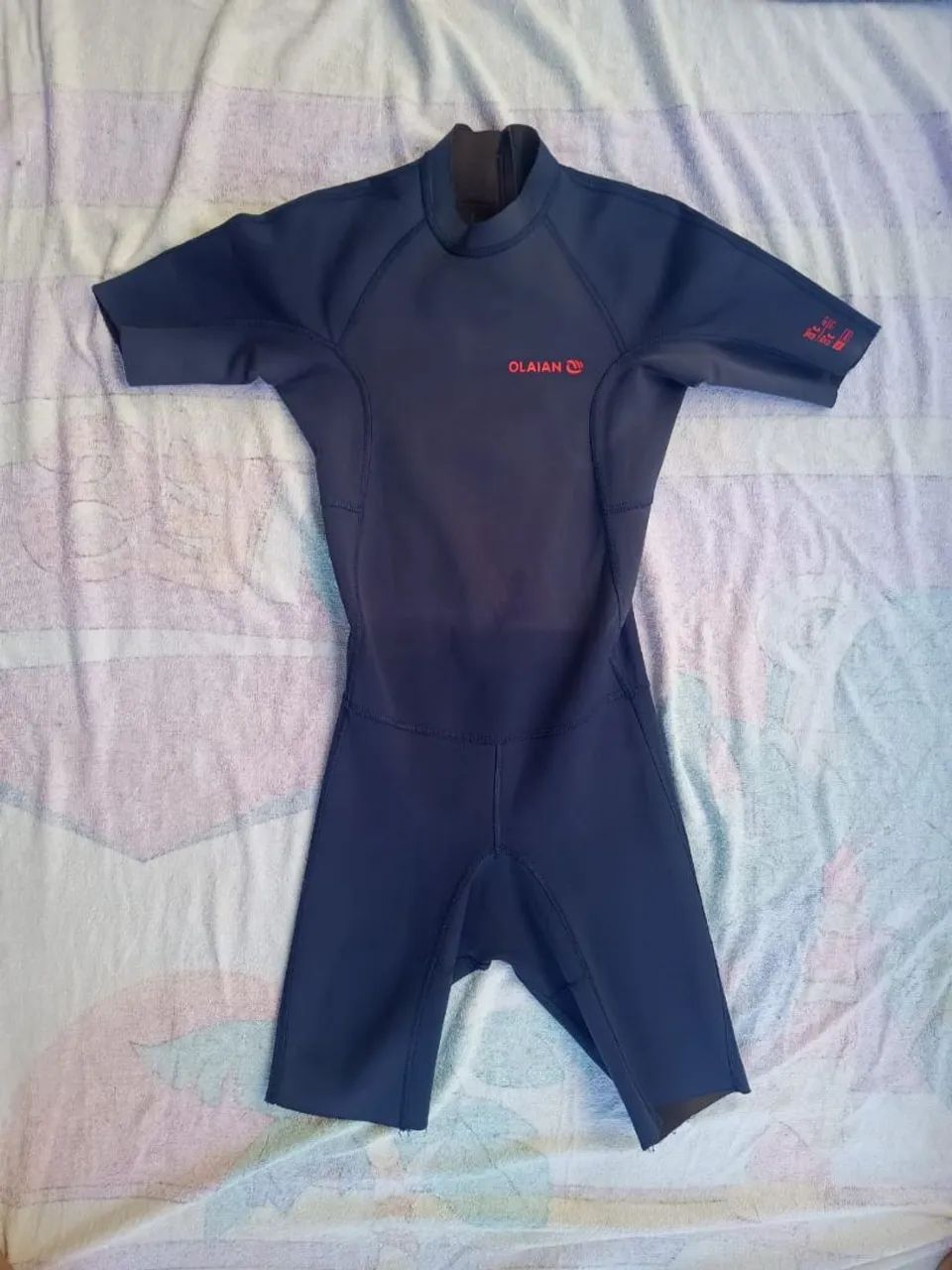 Roupa de Mergulho Curta Azul Marinho - Foto 4