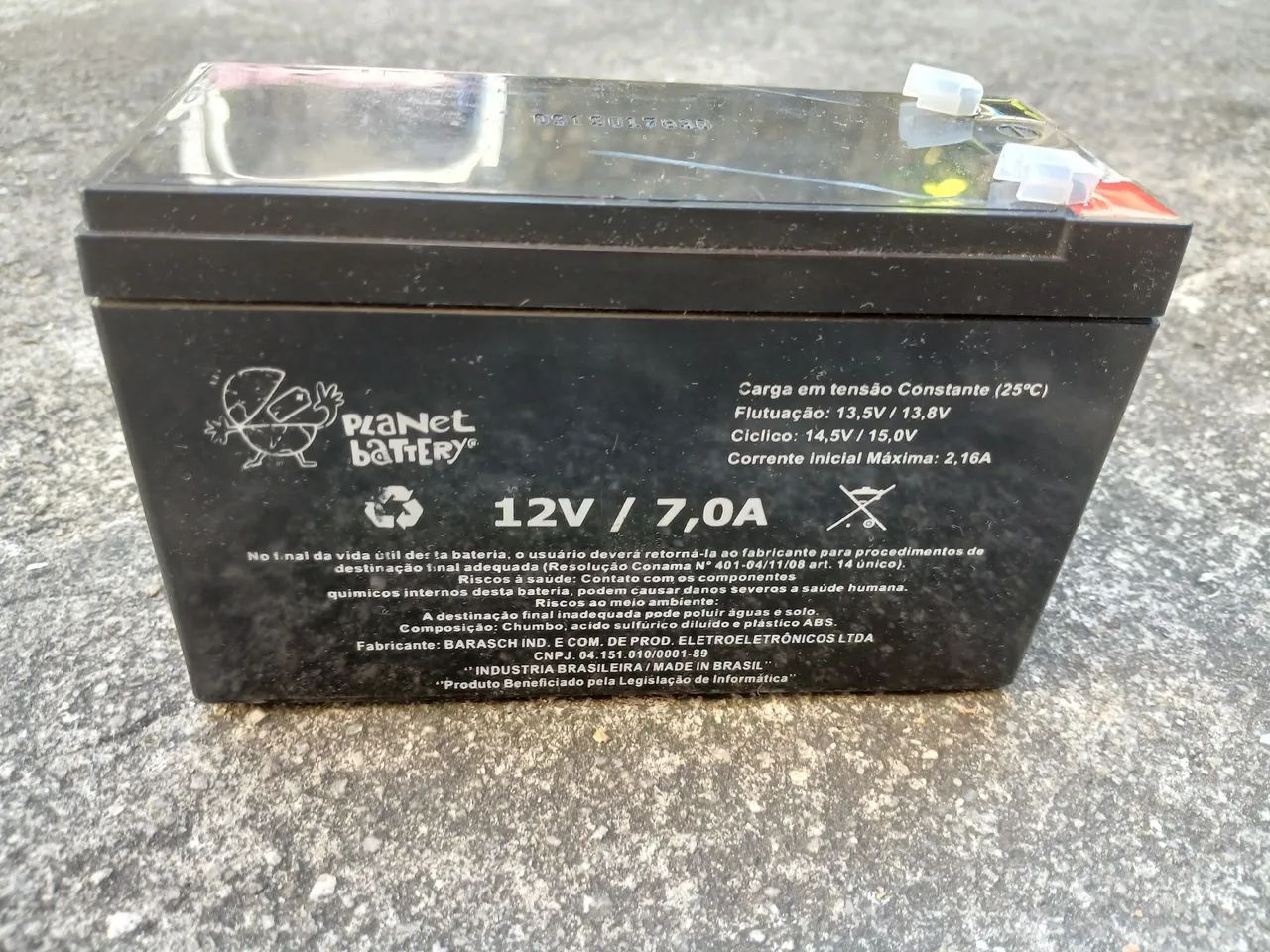 Bateria 12V 7,0A Planet Battery