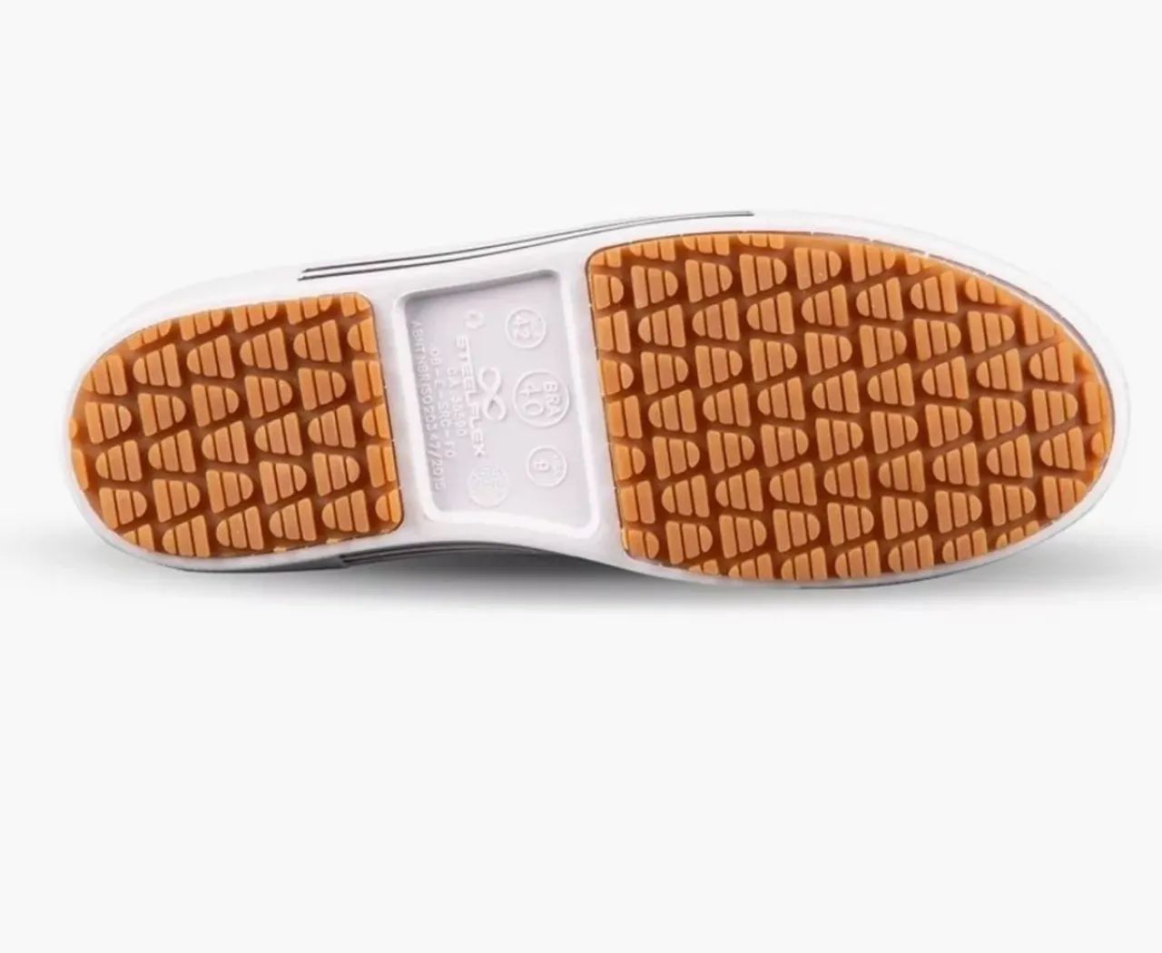 Sapato de Enfermagem Hospitalar Cozinha Branco Sol borracha  - Foto 5