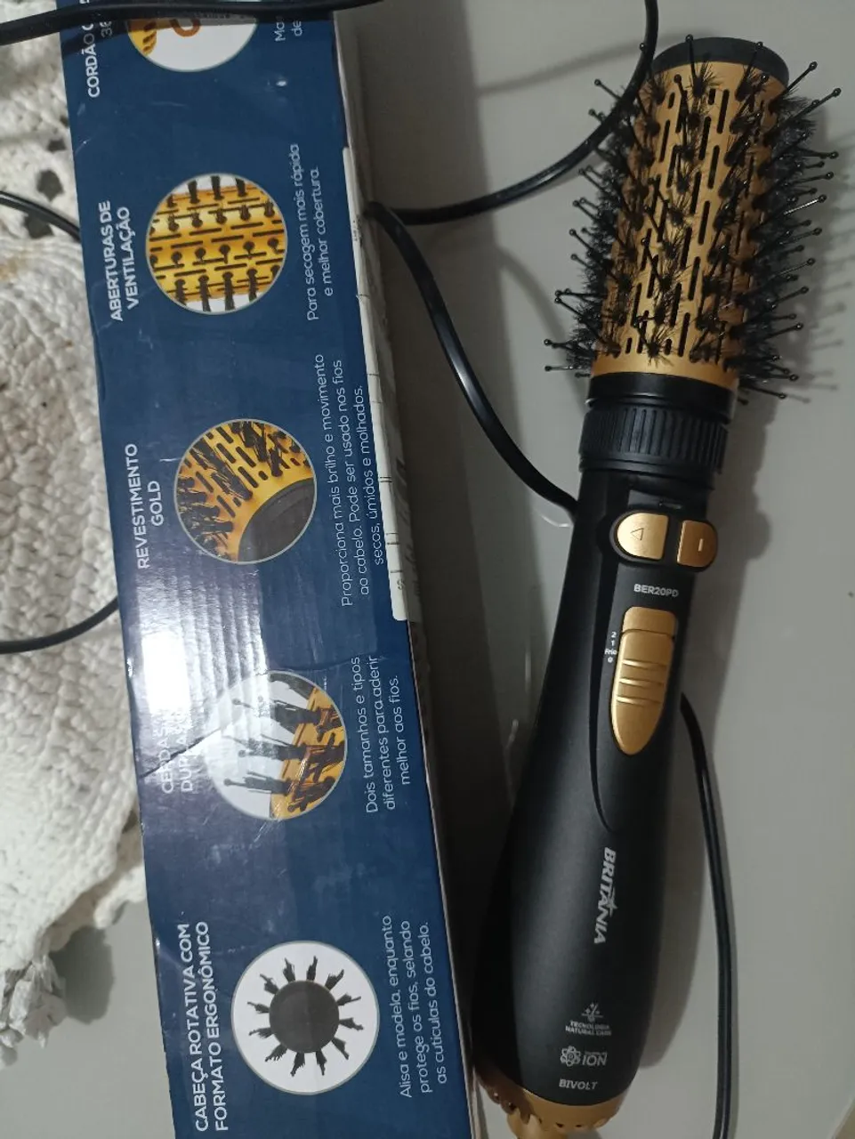 Escova Rotativa Modeladora Britânia Bivolt 1300w