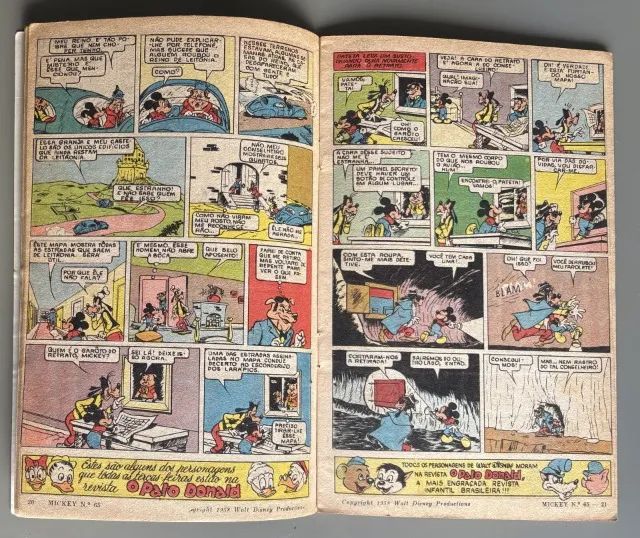 Mickey 65 - Ed. Abril (1958) - Original - Raro - Formatinho