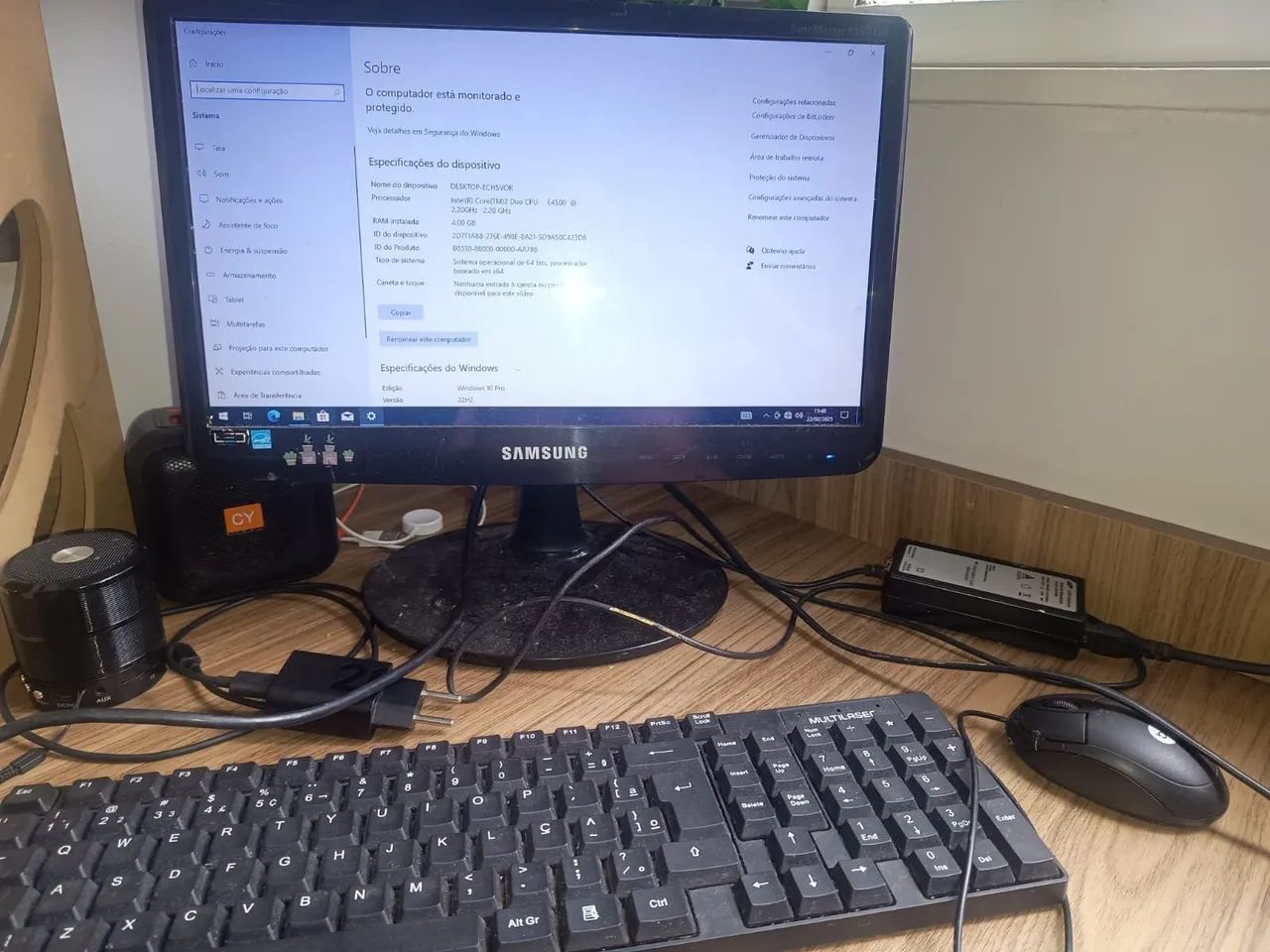 Computador Completo Samsung - Core 2 Duo - 4GB RAM