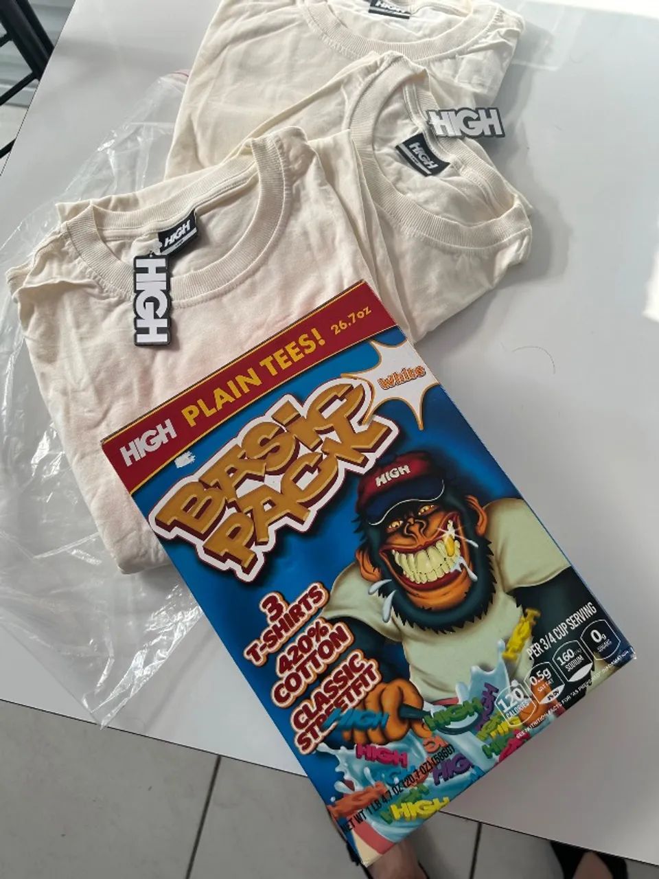 Kit 3 camisetas high company branca 