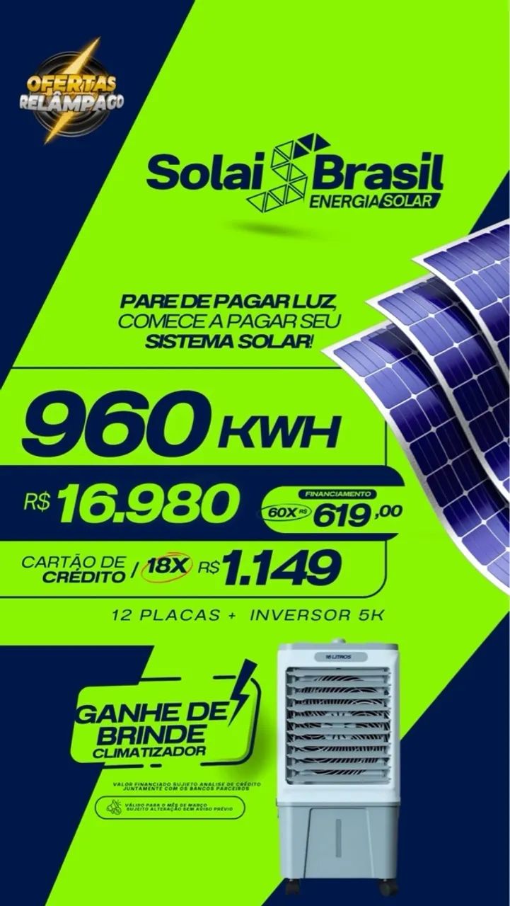 Energia solar - Kit Solar 320kWh - 04 Placas + Inversor 3K - Foto 4