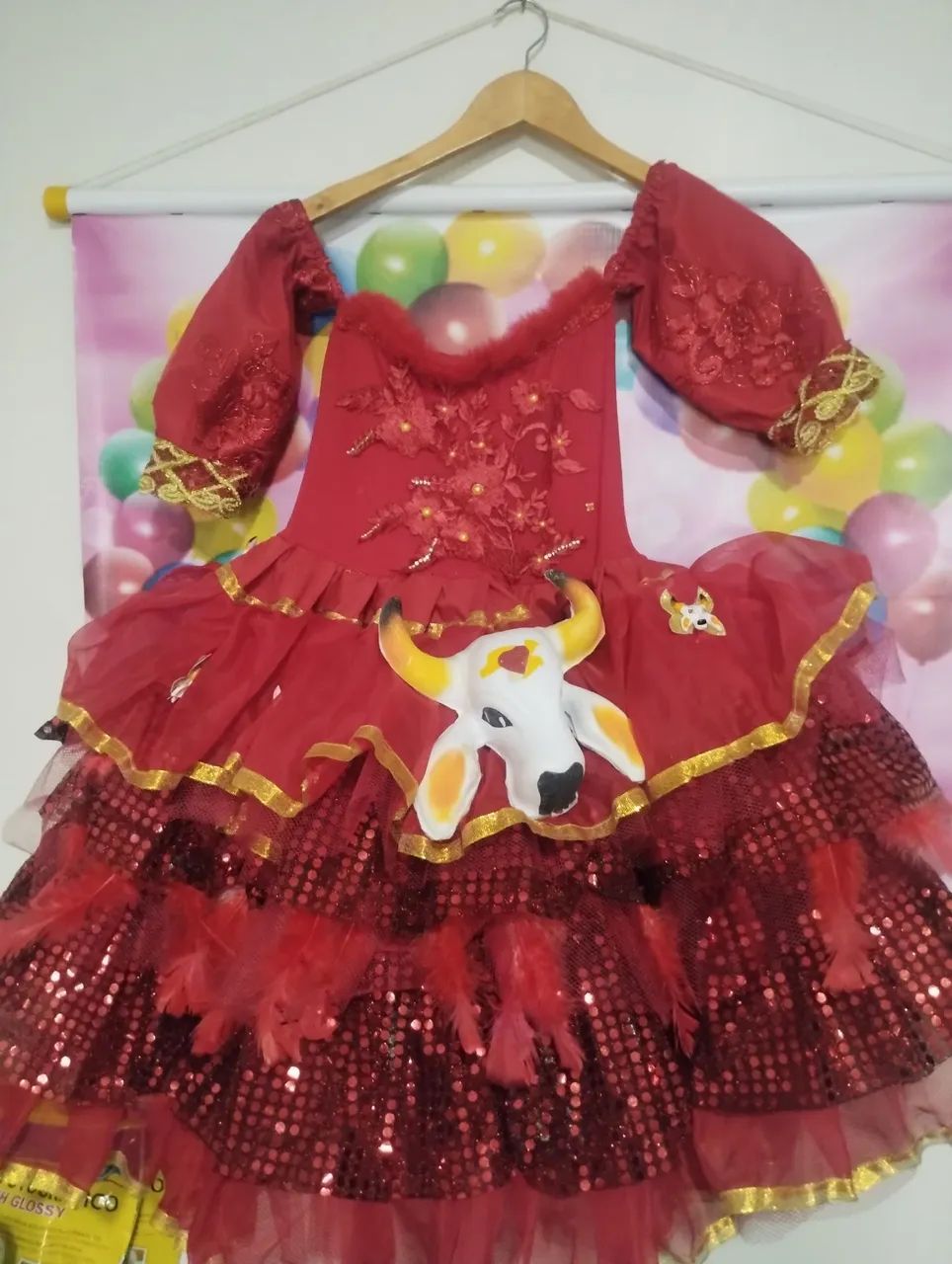 Vendo- Vestido Infantil "Sinhazinha, Boi Garantido".