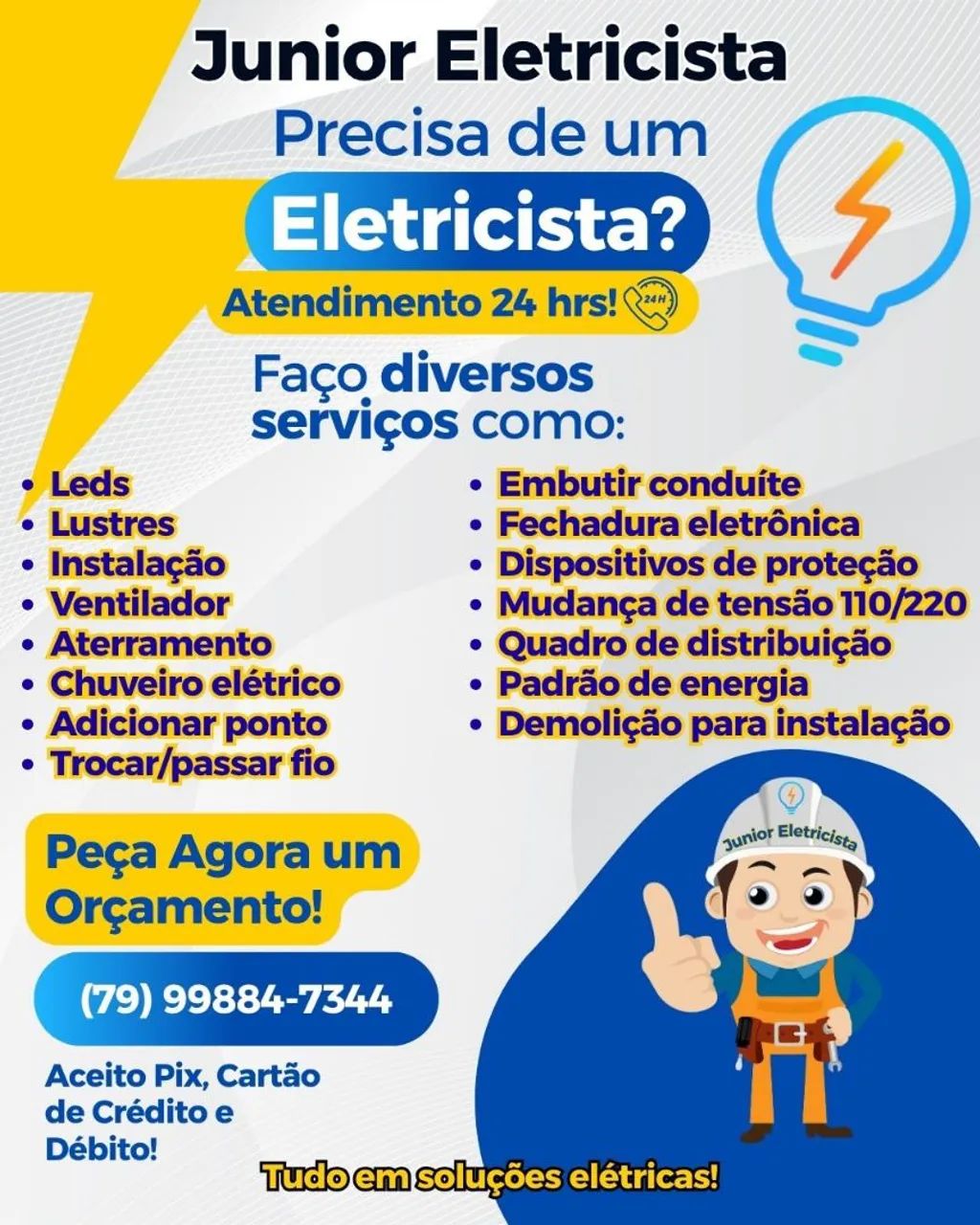 Eletricista 24hrs Atendimento Rápido 