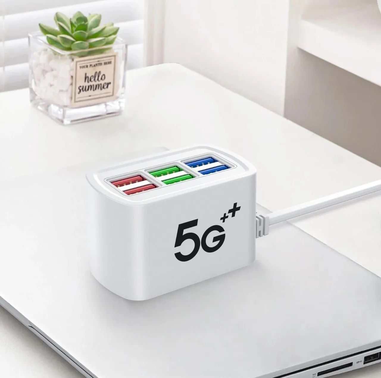 Hub USB com 6 portas e carregamento rápido - Foto 5