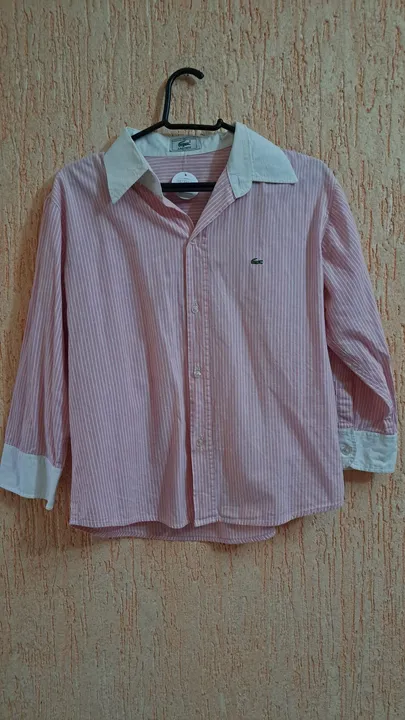 Camisa Listrada Rosa e Branca