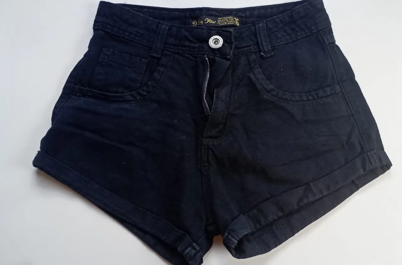 Shorts Jeans Feminino Preto