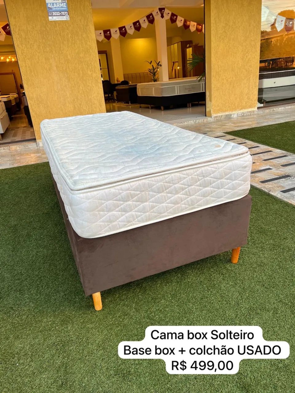 Cama de Solteiro Base +Colchão Usado - ENTREGAMOS 