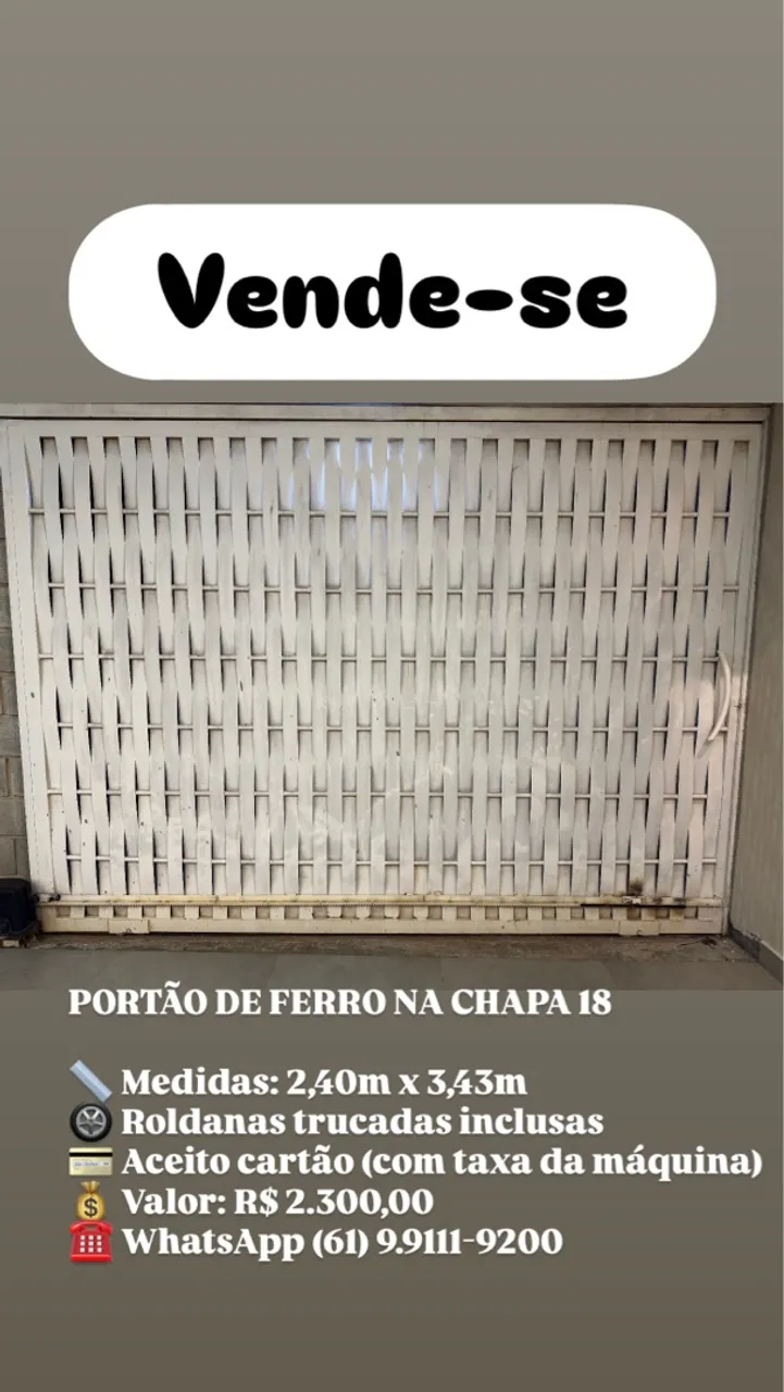 Portão chapa 18