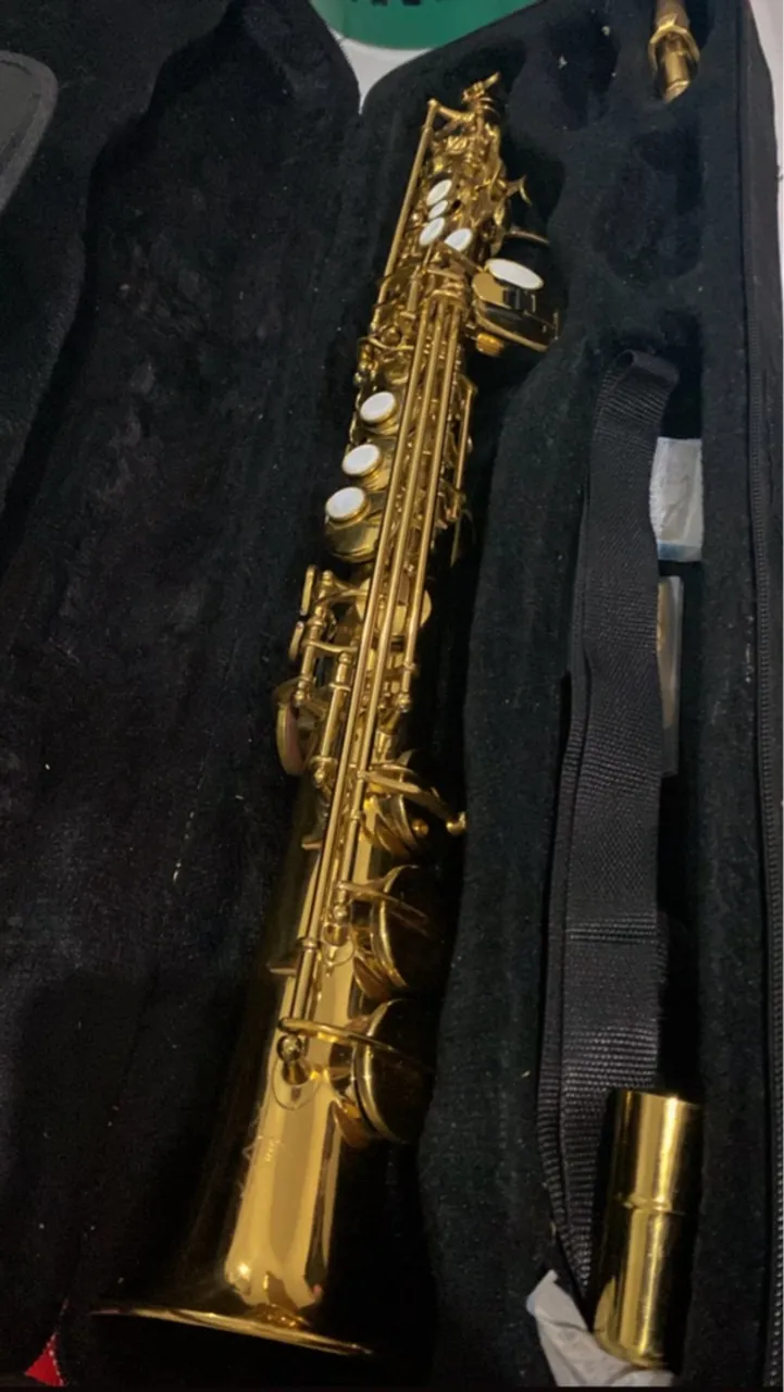 Saxofone Soprano Dourado Prowinds - Instrumento Musical