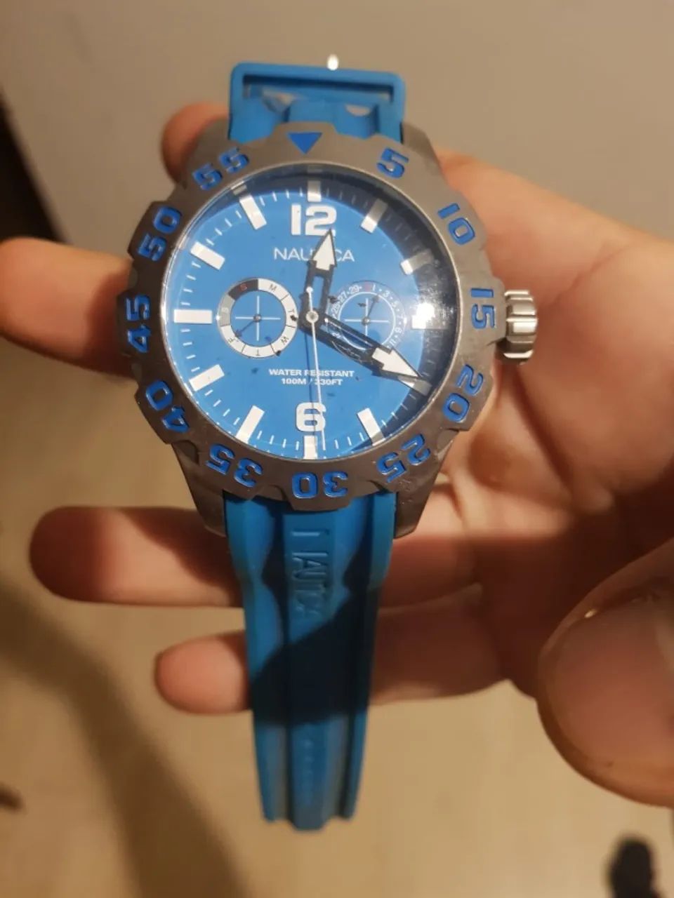 Relógio Azul Nautica lindo