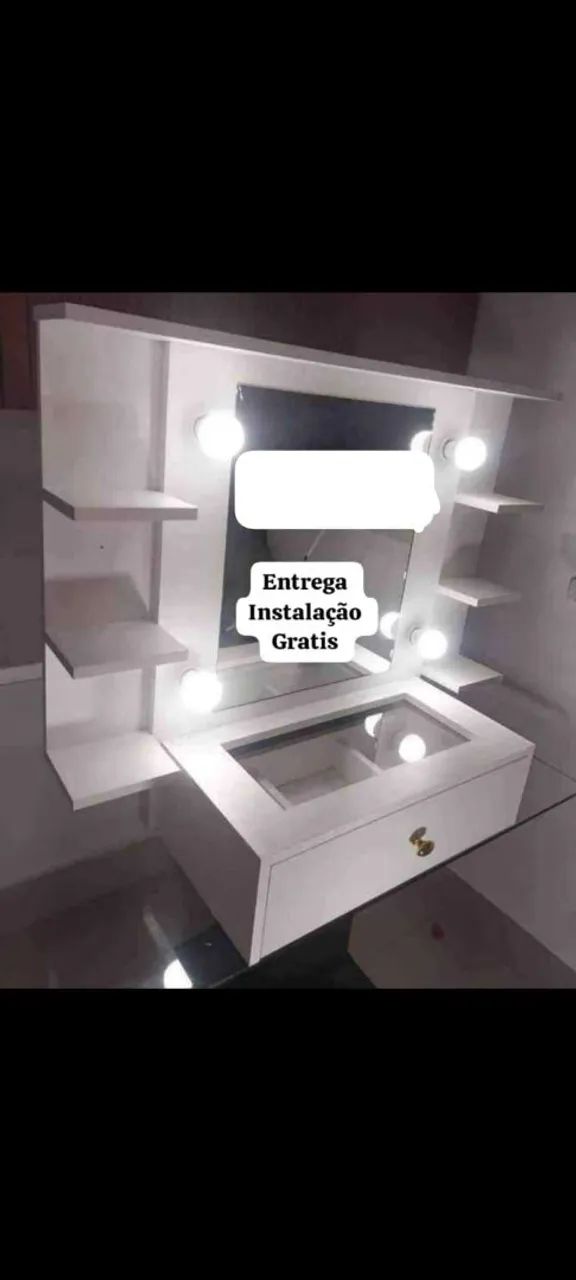 Penteadeira Camarim com Espelho e Gaveta
