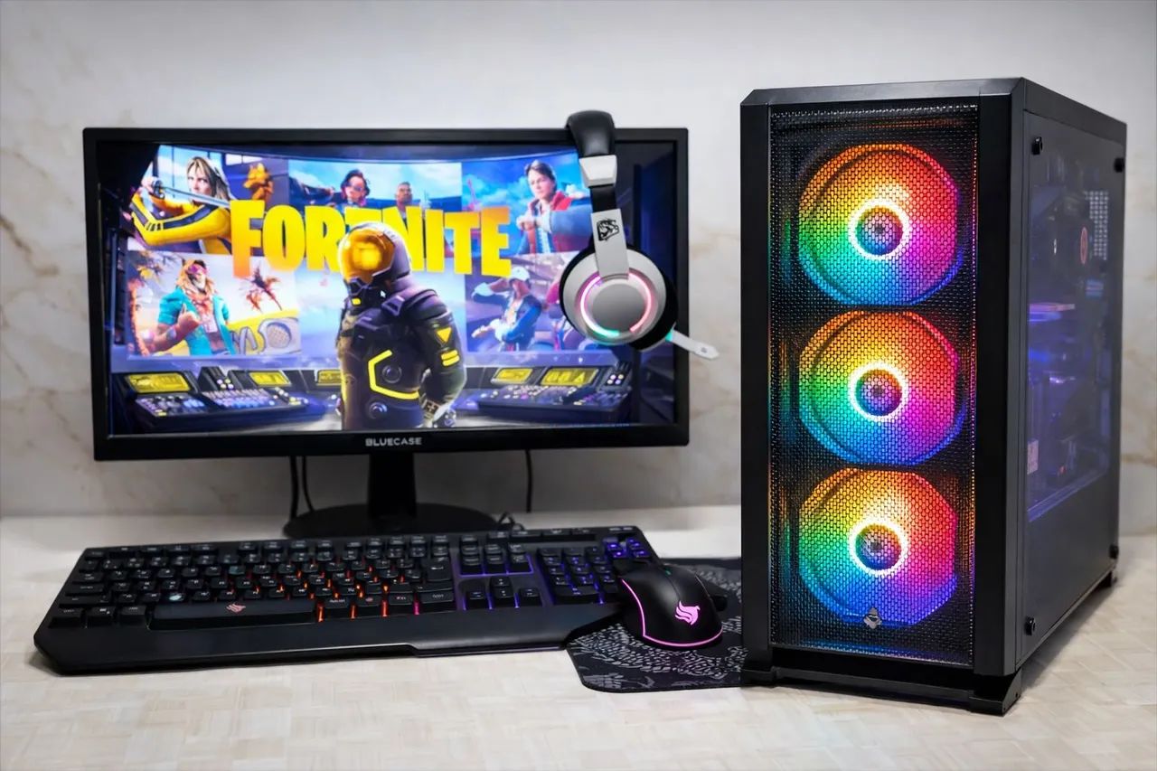 PC Gamer Ryzen 5 4600G + Monitor 75Hz  + Kit Completo