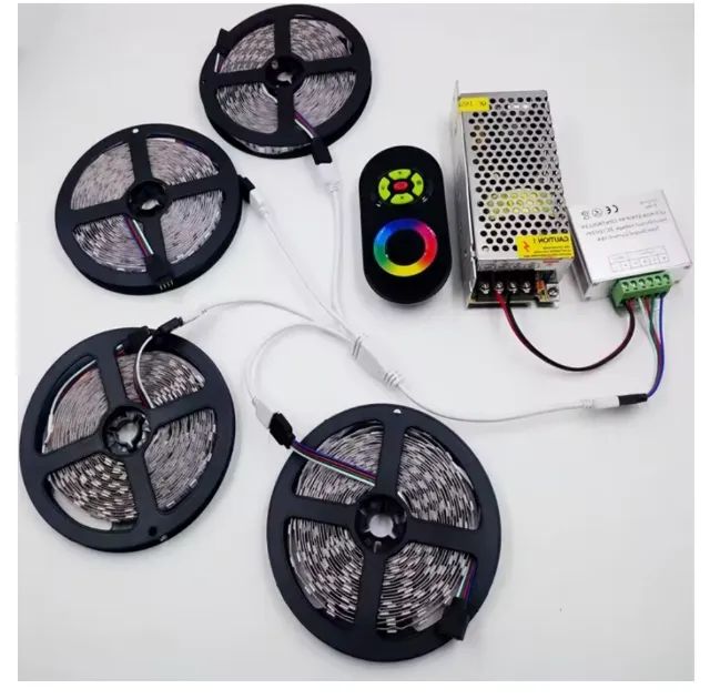 Splitter 4pin 12v fan fita led rgb 1 para 5 - Foto 2