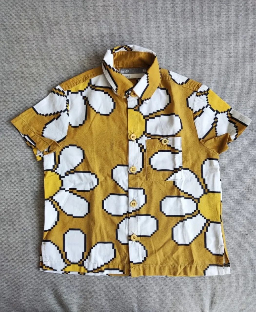 camisa de botões infantil algodão Bento Fábula menino - tamanho 2