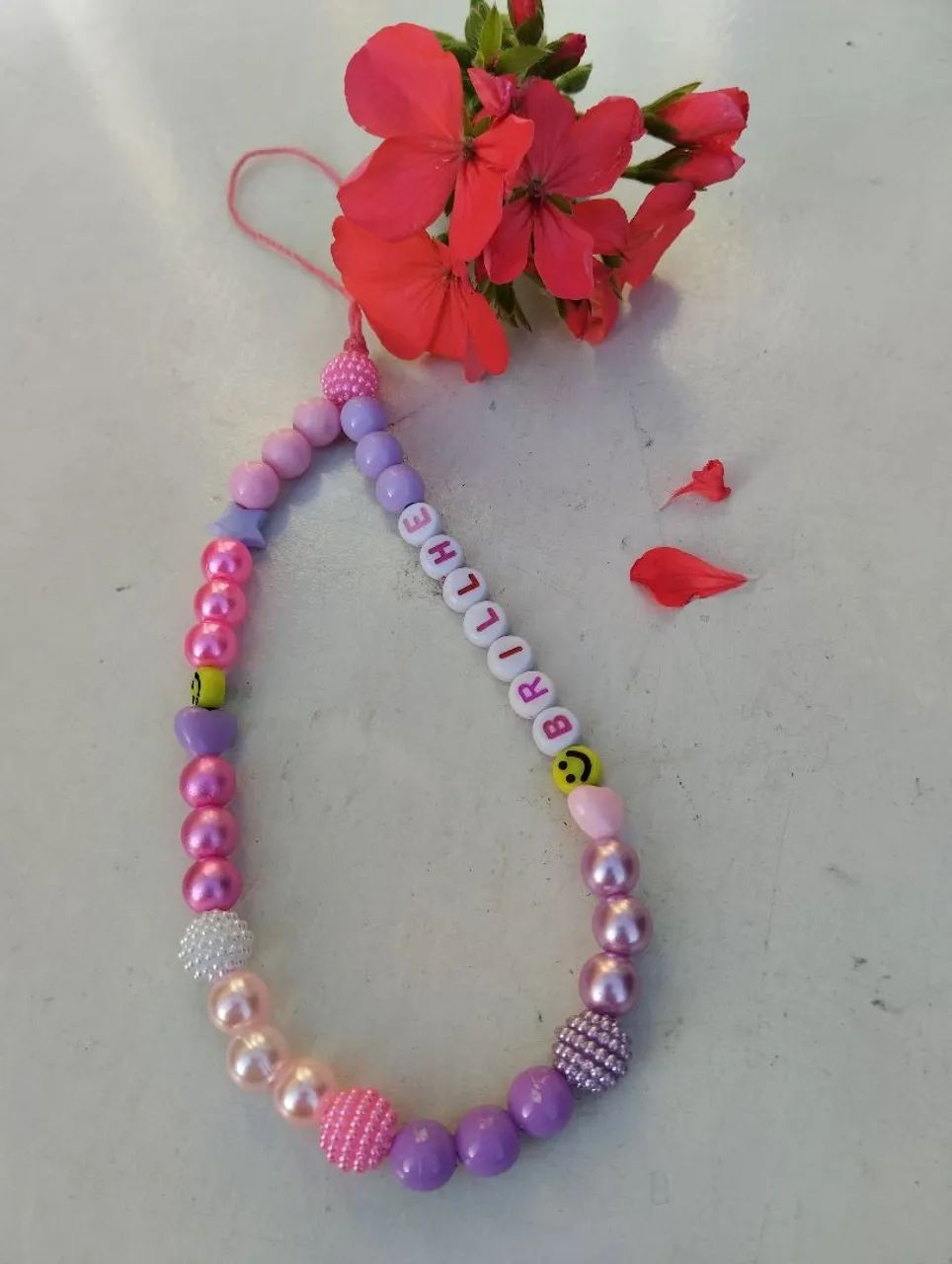 Chaveiros de Miçangas Coloridos com Flores - Foto 4