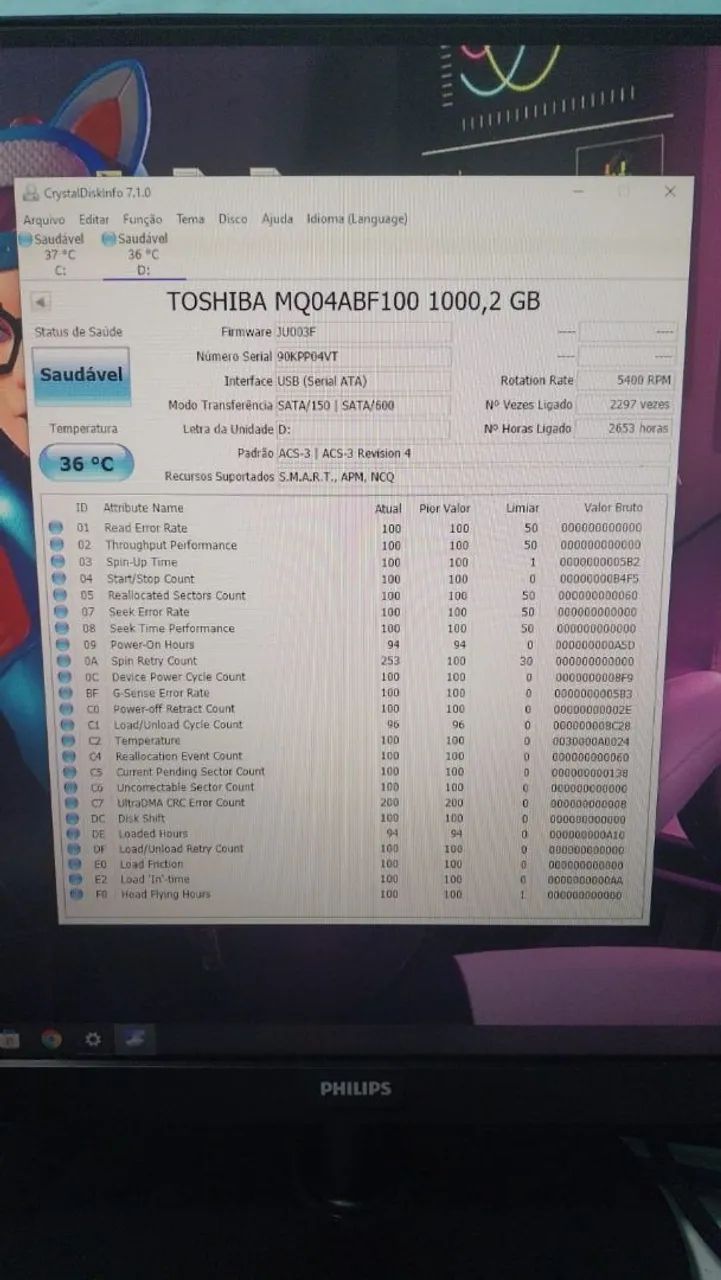 HD 1Tb Toshiba Notebook  - Foto 2